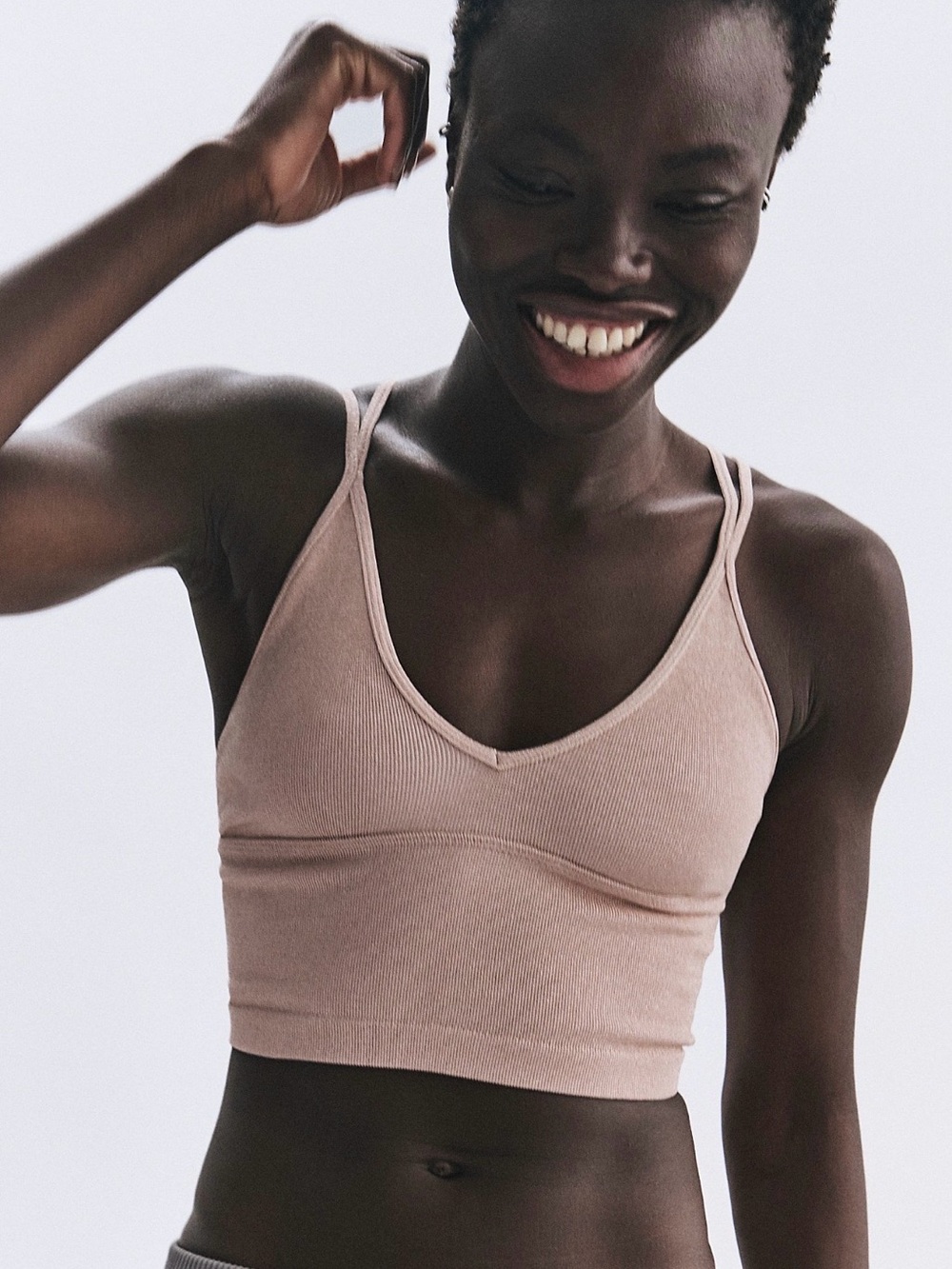 Free People Tighten Up Lurex V-Neck Tank